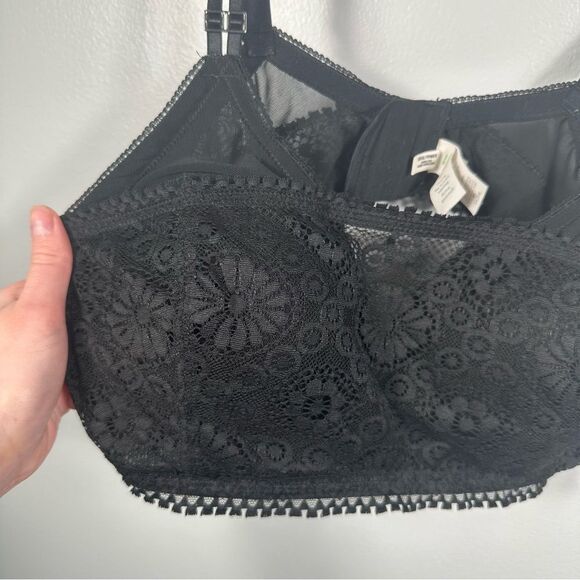 Aerie Black Real Power Wireless Push Up Joy Convertible Lace Bra Size 36DD Sexy - Picture 6 of 16